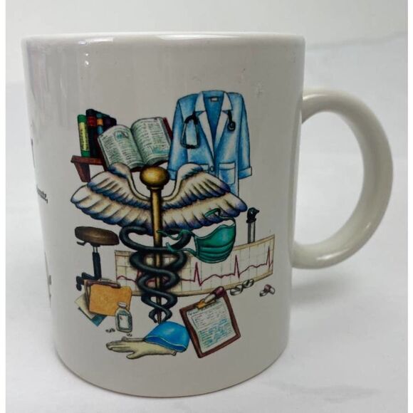 1999 Vintage Doctor "Skilled Compassionate Healer" Coffee Mug Physician - Picture 1 of 9